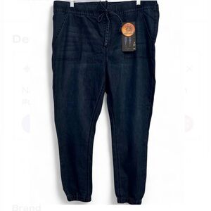 Copperflash Women’s Mid-Rise Shapely Curvy Premium Denim Joggers Sz 18W Pull-On